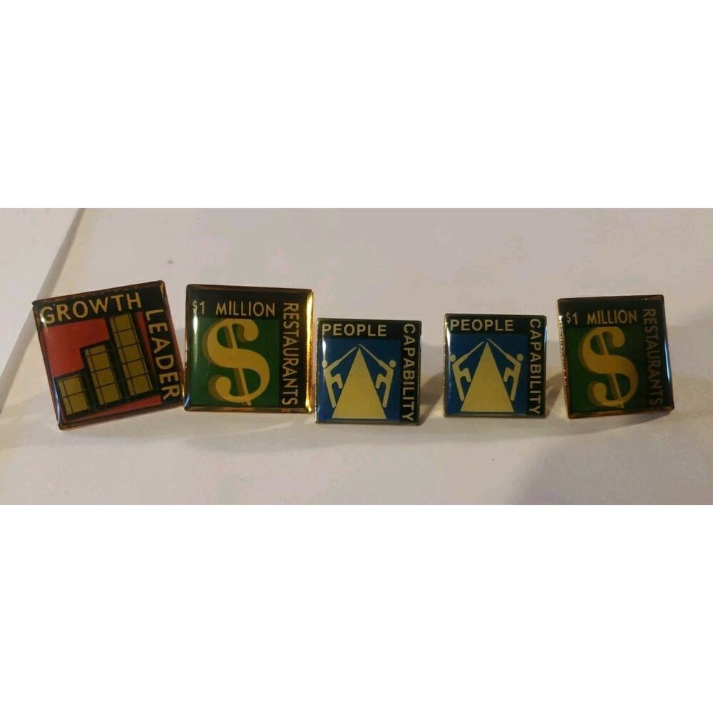 Restaurant Lapel Pins Lot Of 5 Leadership $1millon Dollar Restaurant Pins